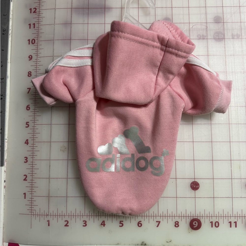 Adidog dog Pink Hoodie - Picture 3 of 4